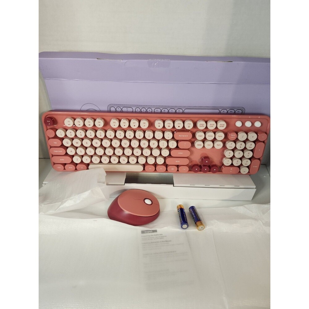 Mofii Wireless Keyboard And Mouse Set Plum Pink Model: Sweet